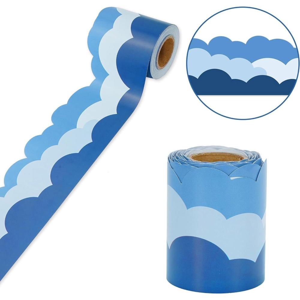 

Wavy Trim Bulletin Board Trim Self-Adhesive Back-to-School Decor Blackboard Decorative Stickers 5M/Roll DIY