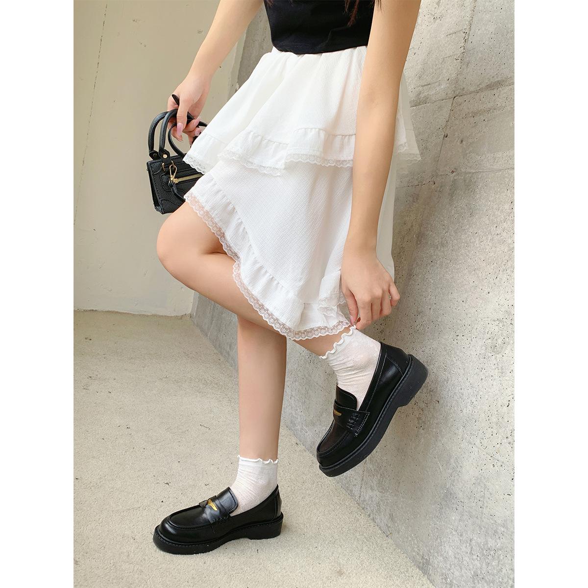 

Weiwei Girl 1083-1 Women s High-End Thick Sole Loafers - 2025 Retro British Style Leather Shoes 40