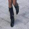 Brand Designer  Winter New Outdoor Office Comfortable Slip-on Women's Knee-high Boots Casual Gothic Motorcycle Boots 35-41