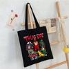 Christmas Printed Shoulder Bag Student Casual Handbag Large Capacity Canvas Bag