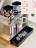 Coffee Cup Storage Display Stand Stainless Steel Retro Bath Bedroom Cosmetics Organization Rack Luxury Creative Home Accessories