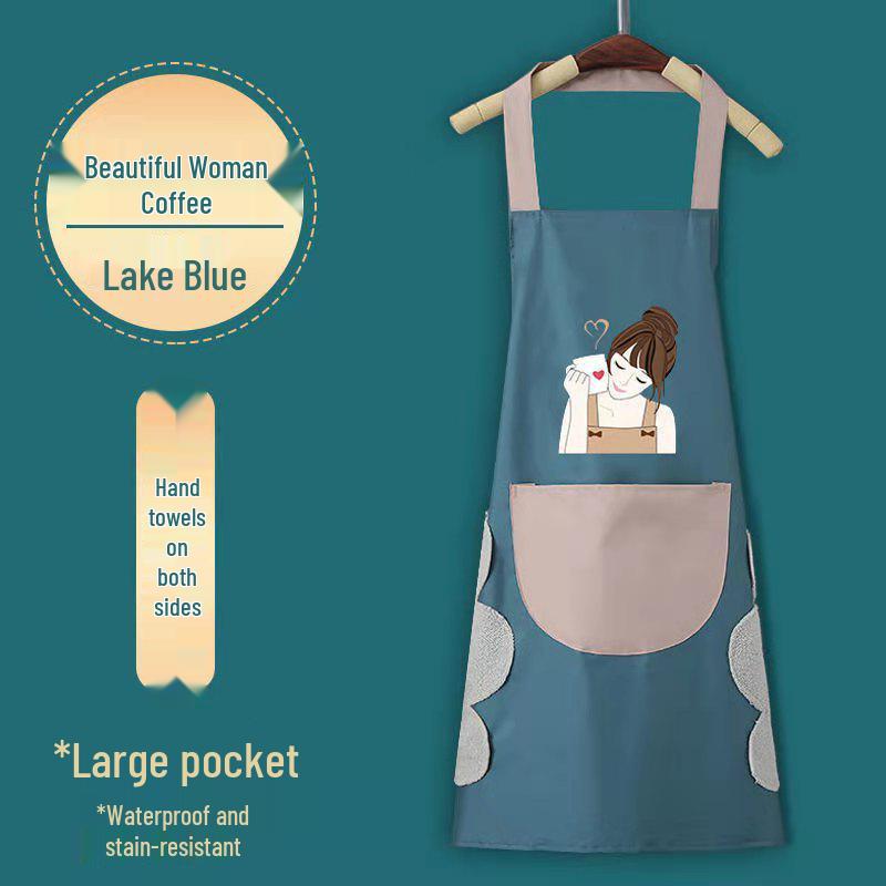 Waterproof Adult Half Apron - Oil-Proof, Dirty-Resistant, Wipable Kitchen Bib