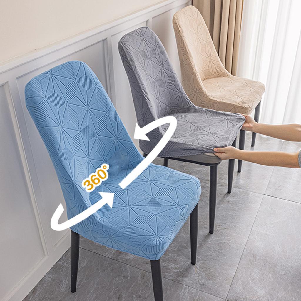 Stretch Chair Cover Jacquard Folding Elastic Chair Protections Covers Home Decorations Wedding Birthday New Year Party