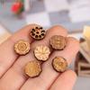 1/12 Dollhouse Retro Mini Tea Coasters, Wooden Cup Mat, Dollhouse Furniture Decoration, Kitchen Ornaments
