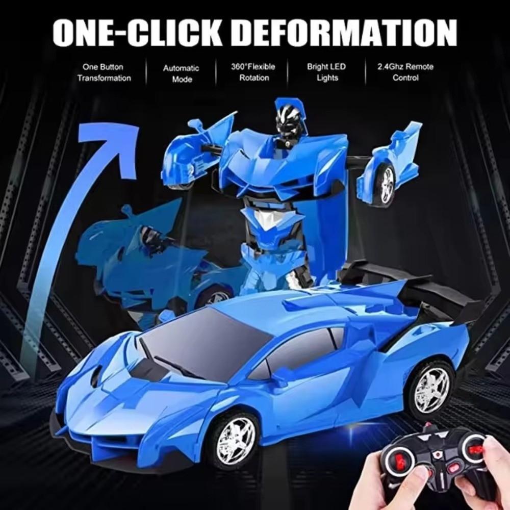 2-in-1 Transformable Robot Car Remote Control Deformation Car New Children Boys Toys  Gift