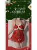 Guiruo Sexy Weihnachts-Mesh-Dessous: Pure Desire Übergröße Tief ausgeschnittenes Nachthemd Versuchungsset 4926