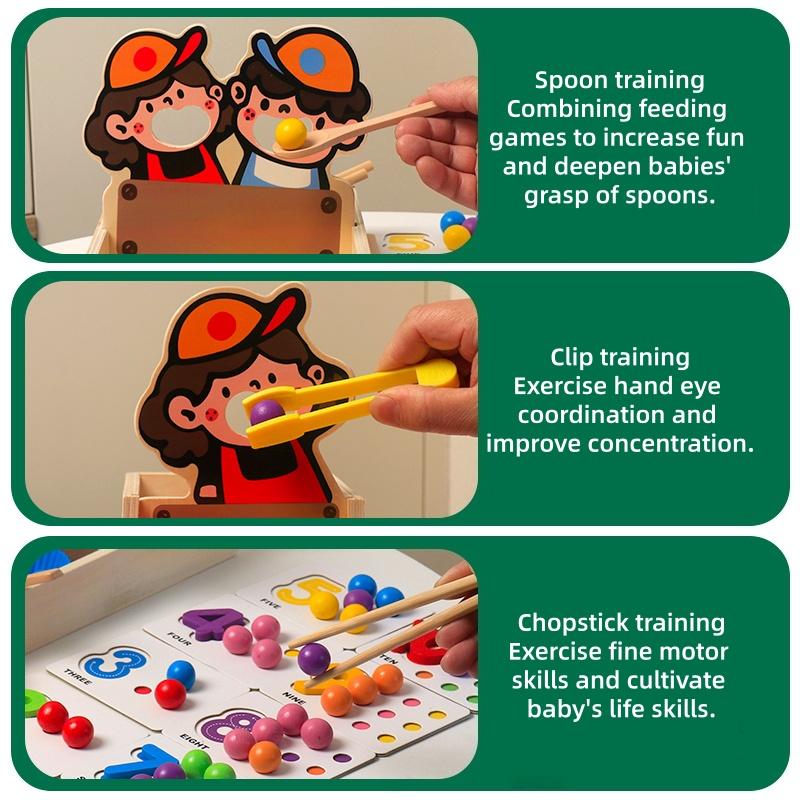 Children's Math Teaching Aids Baby Number Cognition Arithmetic Matching Montessori Early Education Boys Girls Feeding Game
