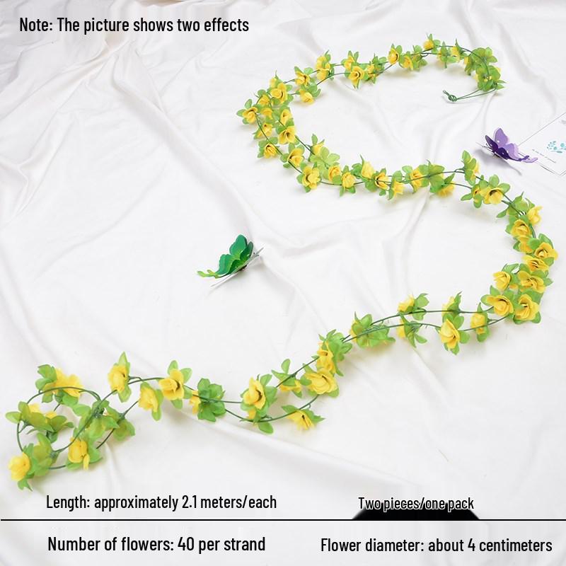 Artificial Rose Vine for Wedding Arches, Staircase Railings, and Ceiling Decor