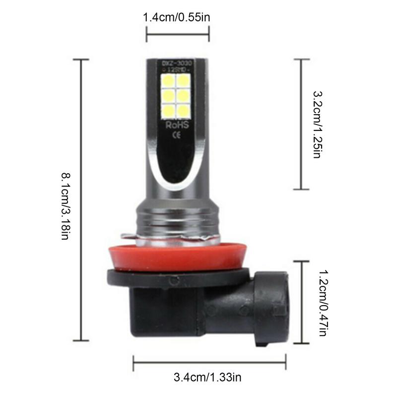 Fog Lights LED Water-Resistant Fog Lamp Assembly Fog Light Replacement Bulbs Car Replacement Lamp LED Headlight Bulbs With