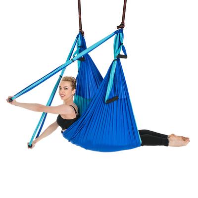 Hamac de Yoga aérien inversé, hamac de Fitness Double couleur à gravité d'inversion Non élastique à 6 poignées