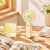 Portable Mini Handheld Fan with Three Speed Settings Adjustable Wind Power Travel Size Compact Design with Carry Loop USB Rechargeable