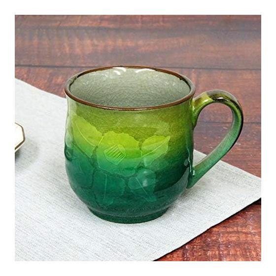 Kutani ware pottery mug Ginzan tea flower AK4-0881