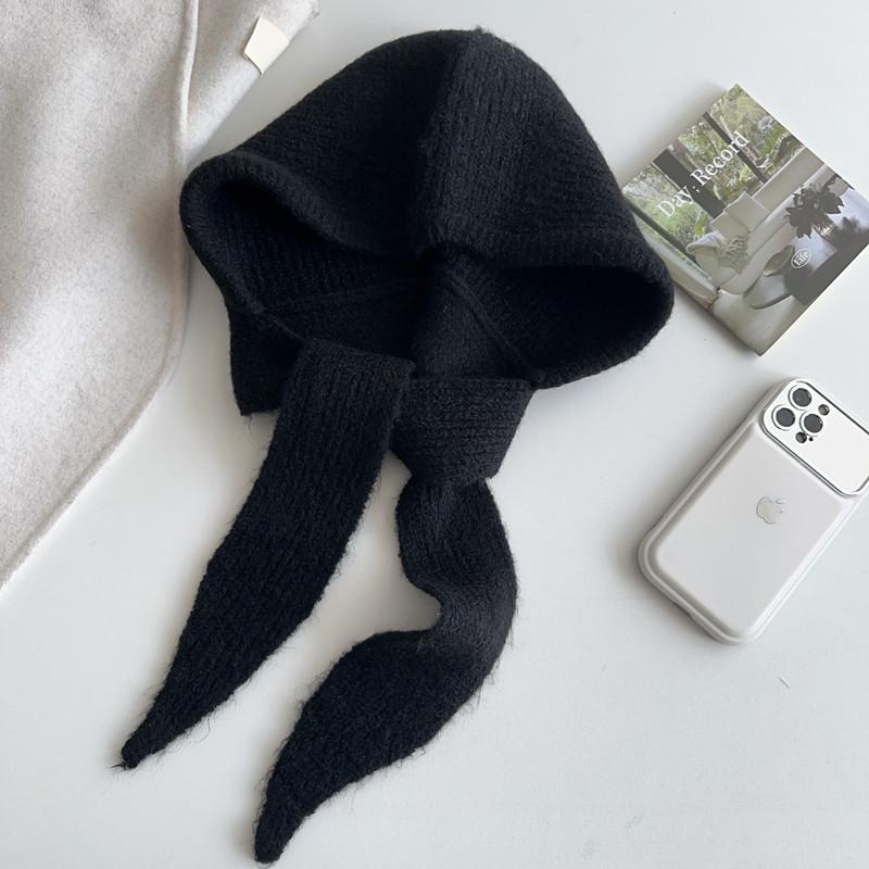 1pc Women's Fashion Versatile Beanie Hat,Autumn Winter Warm Knitted Ear Protection Hat for Women,Windproof Ski Beanie with Scarf