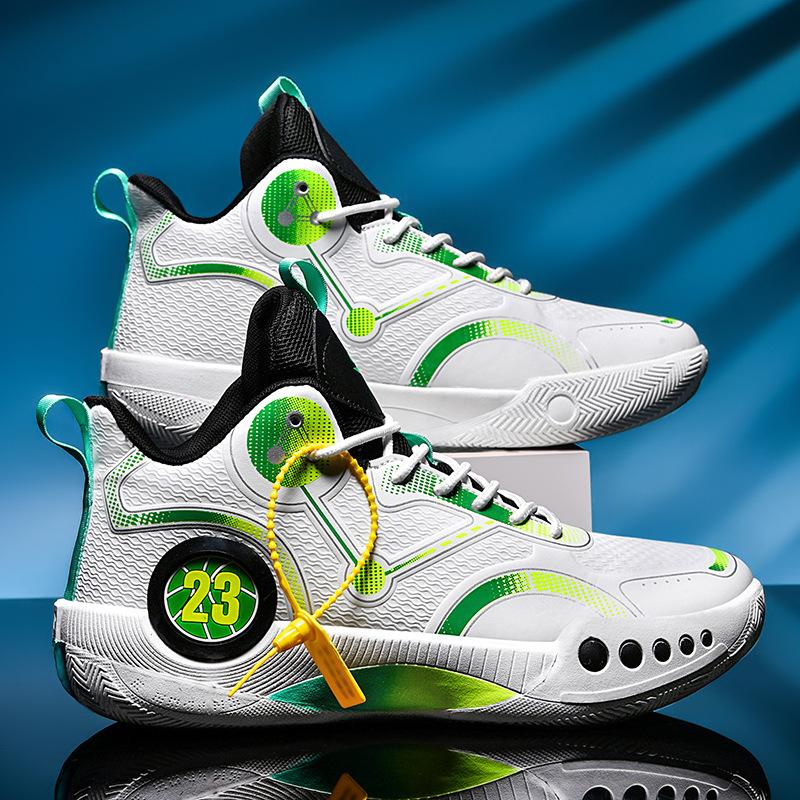 New Basketball Shoes, Male and Young Students Sneakers, Non-slip and Wear-resistant Sports and Leisure Running Shoes