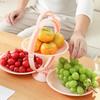 Nordic Folding Rotating Fruit Plate Three-Layer Fruit Plate Creative Living Room Portable Coffee Table Household Snacks Peanut Tray
