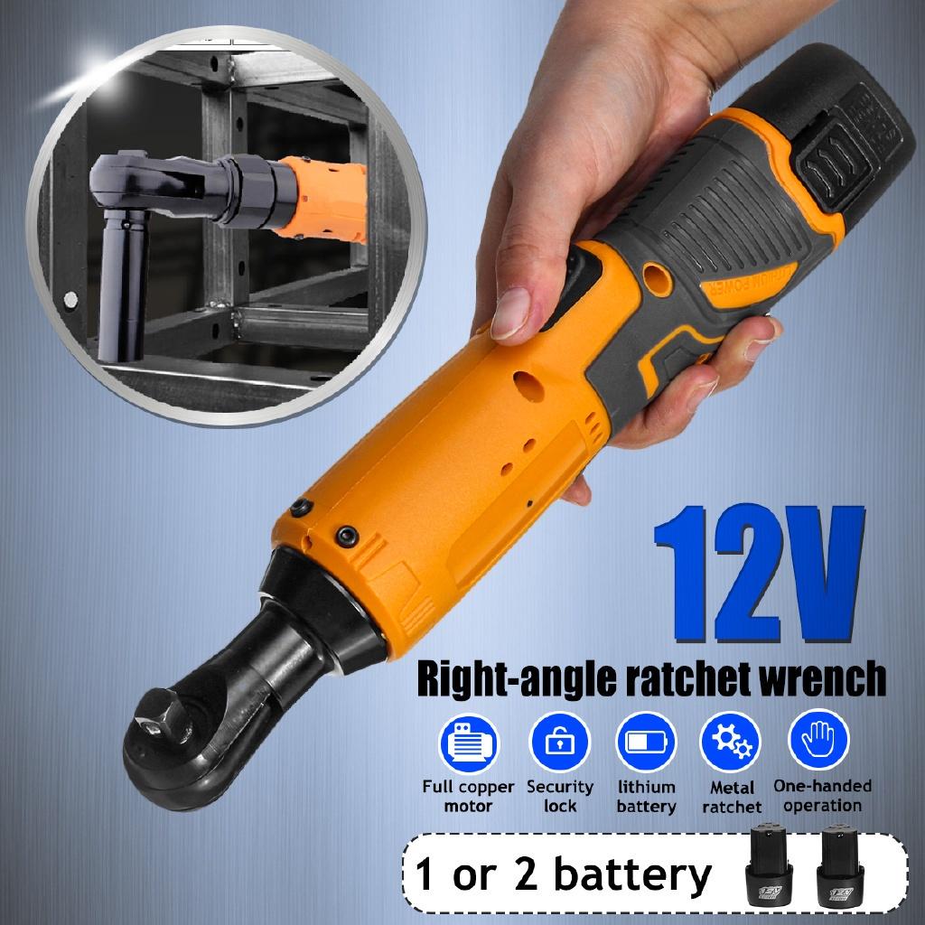 12V Effective Electric Corner Wrench 3/8 Screwdriver Cordless Scaffold Wrench 65NM With 1/2 Li-ion Battery