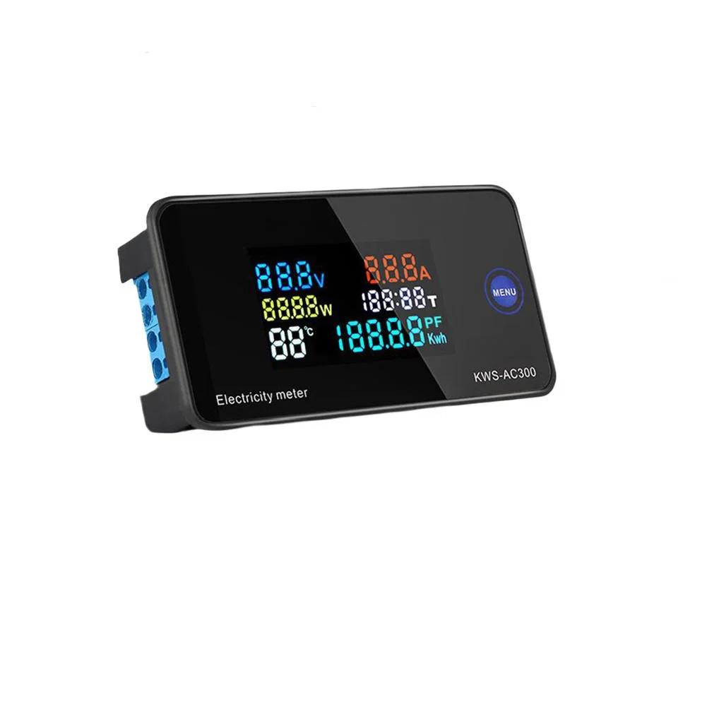 

KWS-AC300 AC 50-300V Digital Voltmeter, AC Amperemeter, LED Power Meter, Voltage/Watts Kilowatt-Hours, Voltmeter With Reset