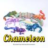 PLA Plastic 3D Printed Lizard Model 6 Colors Multi-jointed Lizard Desktop Ornaments Movable 17.5cm Animal Simulation Model