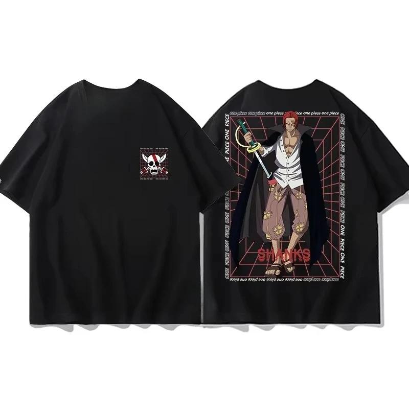 One Piece 2026 New Hot Portgas D Ace Unisex Tshirt Summer New Anime Doublesided Printed Casual Parentchild Shirt