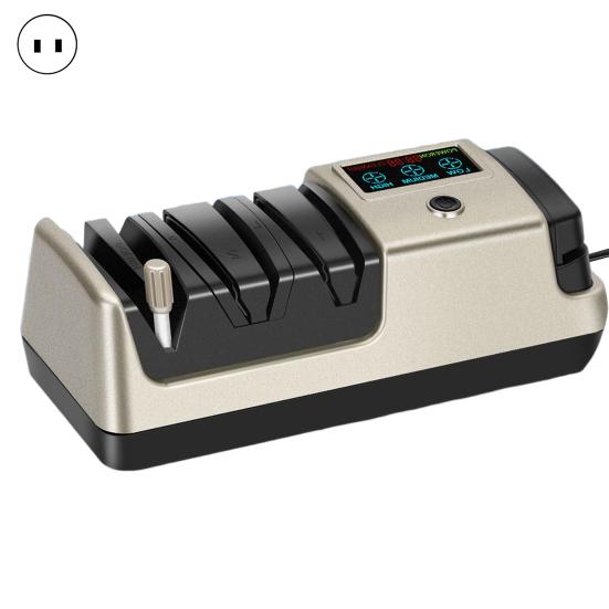 Professional Electric Knife Sharpener Digital Display Adjustable Rotational Speed Precision Angle Guides Serrated Knife Sharpener