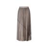 LESS 2025 Summer Pleated A-Line Midi Skirt