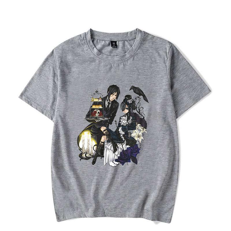 Hot Black Butler Print T-shirt Women Men Summer Casual Short Sleeve Round Neck Tops Fashion Anime Harajuku T-shirts
