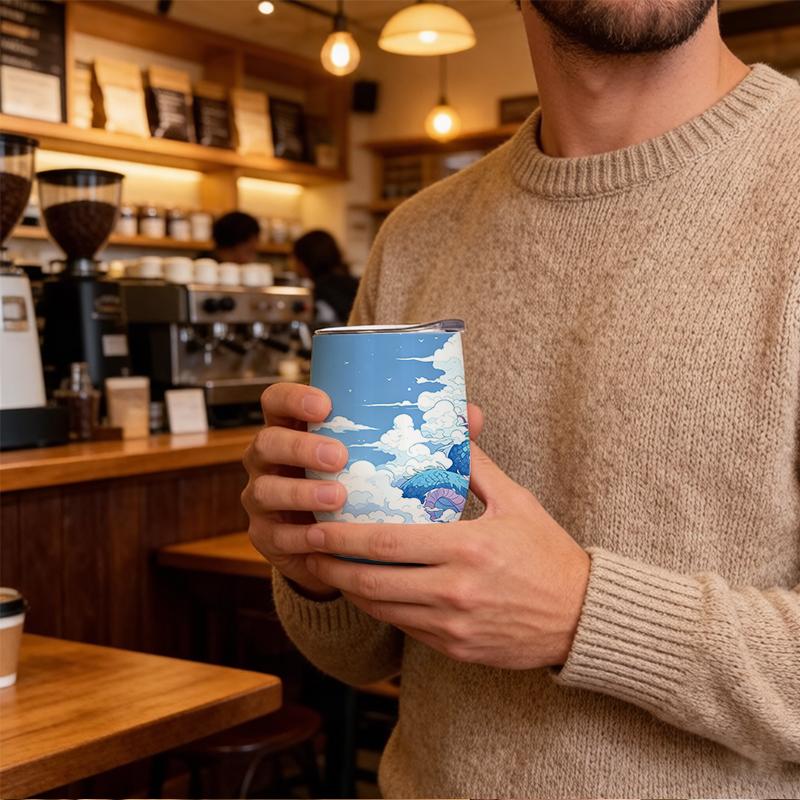 Eggshell Cup 355ml Cloud Sea Dragon Youth Element Mini Pocket Cup Insulated Water Cup Gift Cup Printed Water Cup Eggshell Cup 355ml