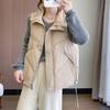 Women's Winter Outer-Wear Down Vest Loose Plus Size Stand Collar Down Waistcoat Gilet