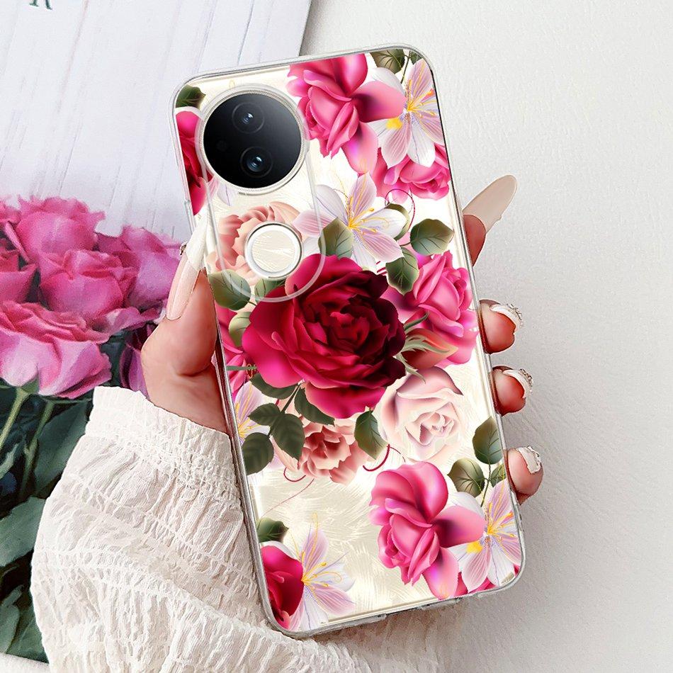 For Vivo S20 Elegant Floral Butterfly Phone Case For Vivo S20 V2429A Soft Silicone TPU Cases