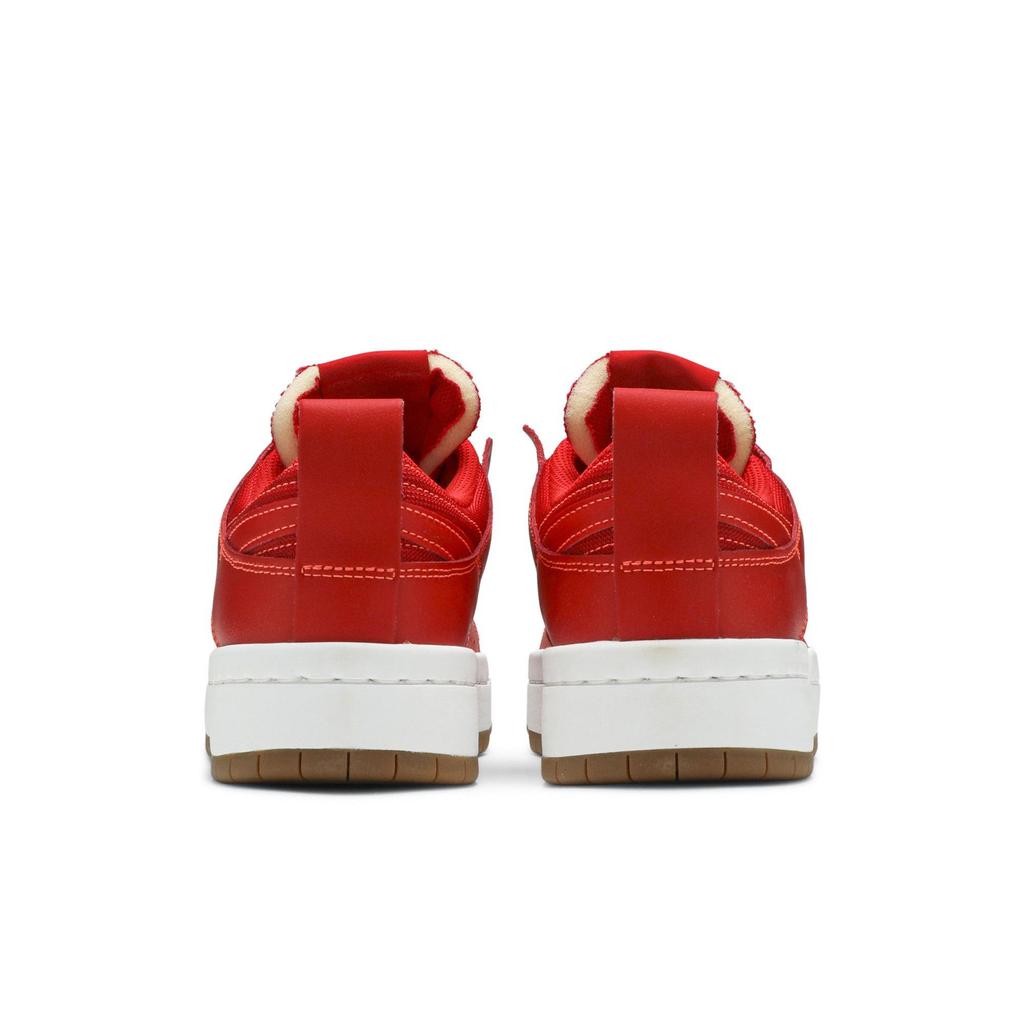 Nike Womens Dunk Low Disrupt 'Red Gum' (women's sizes) Summit White / Gym Red Skateboard Shoes CK6654 600