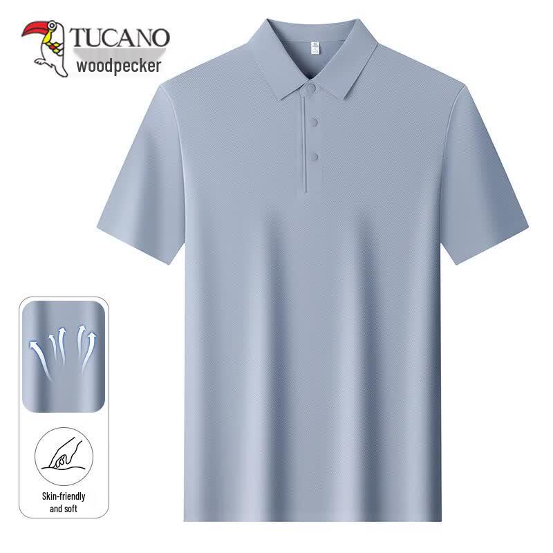 TUCANO Men's Ice Silk Short-Sleeve Polo Shirt