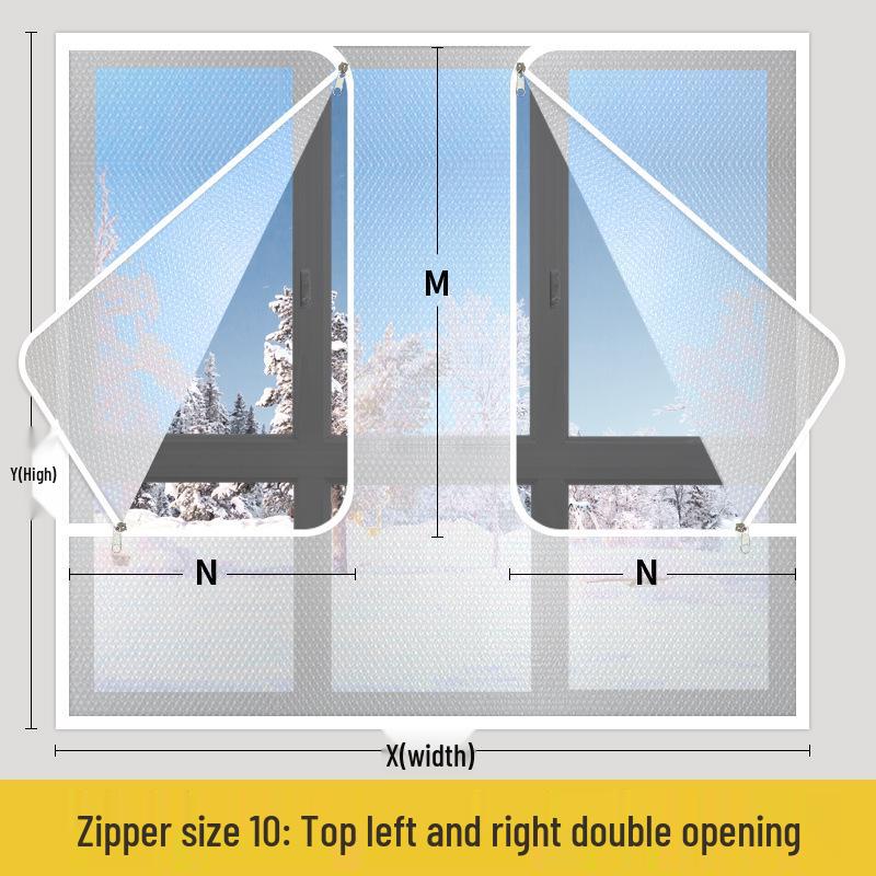 Windproof Winter Window Insulation Film: Cold Protection, Anti-Freeze Plastic Curtain for Balcony