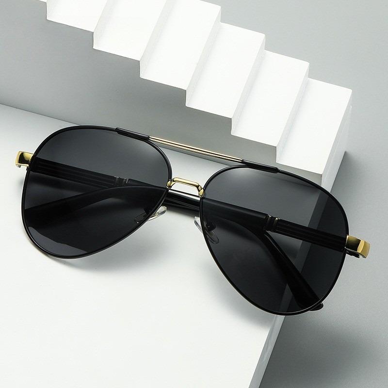 New Polarized Sunglasses Men's Metal Sunglasses Toad Mirrors Driving Mirrors Retro Large Frame Glasses