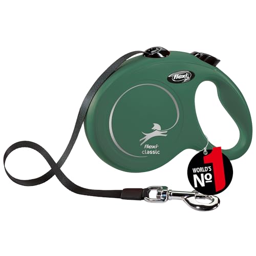 Flexi Classic Tape Large (Under 50kg), 5m, Olive Green [Dog Lead]