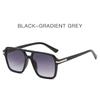  Vintage Double Bridges Square Sunglasses Men Gradient Lens Eyewear Shades Women Trending Sun Glasses UV400