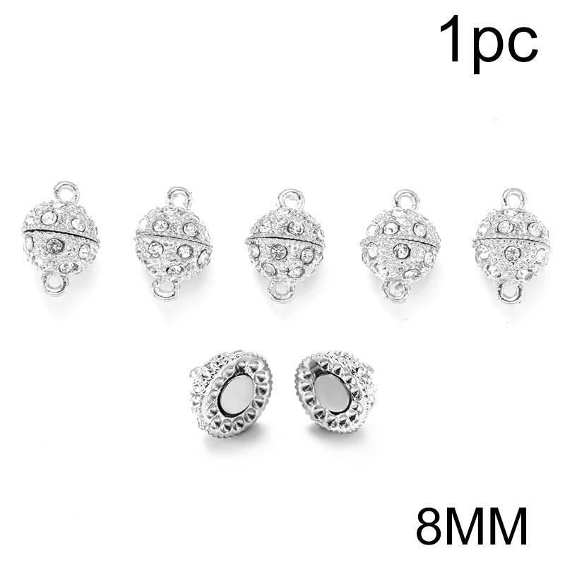 1Pc Magnetic Buckles Practical Diamond Studded Convenient Necklace Connecting Buckle DIY Scarf Magnetic Buckle Jewelry Buttons