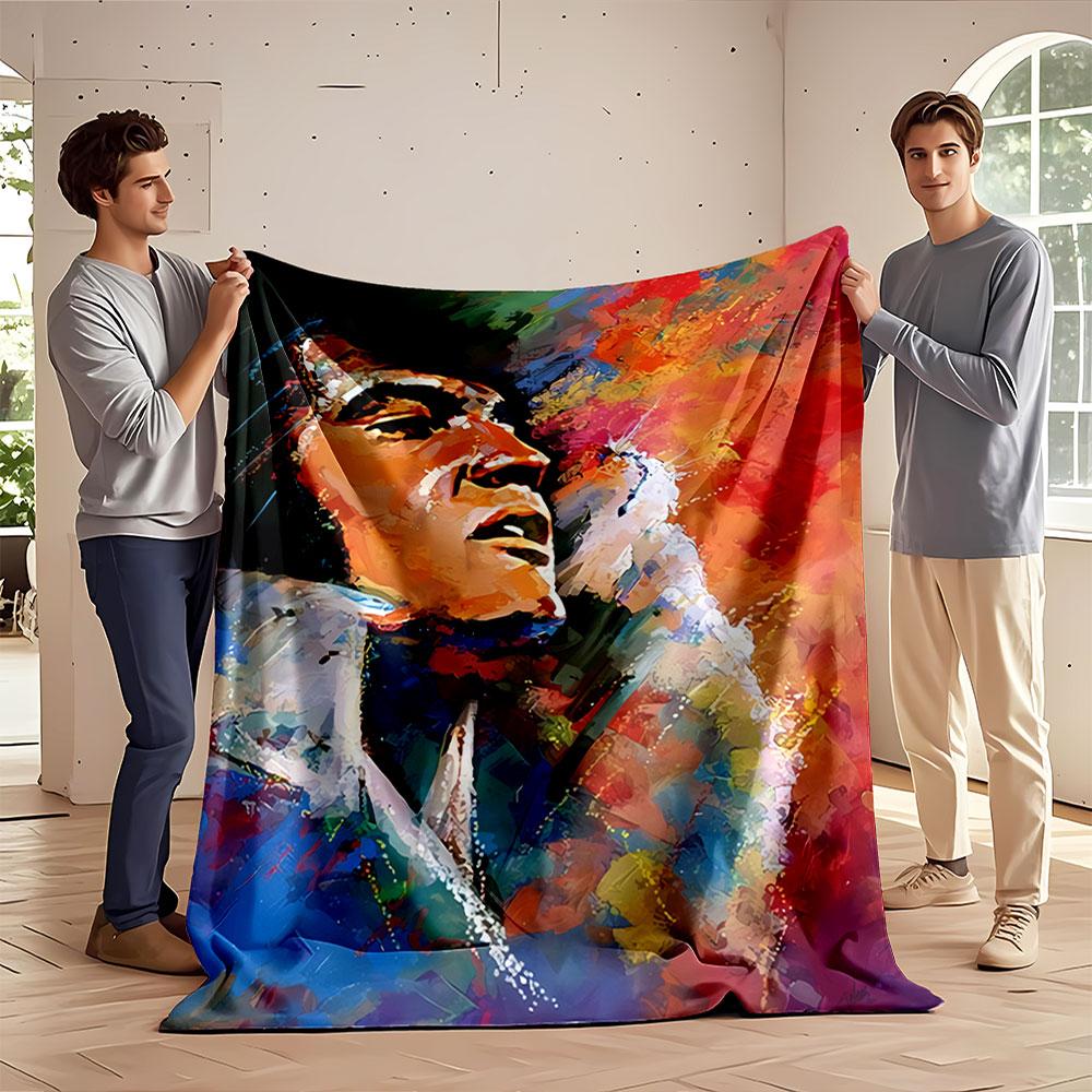 Colorful Abstract Portrait Blanket for All Seasons Blanket Lunch Break Throw Gift