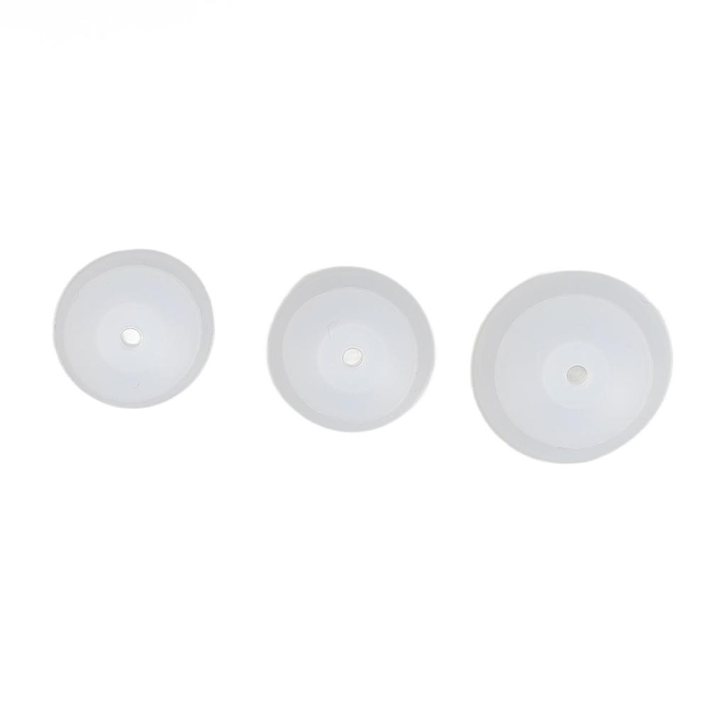 15pcs Hearing Amplifier Eartip 2 Layers Detachable Silicone Hearing Amplifier Accessories S M L White Transparent