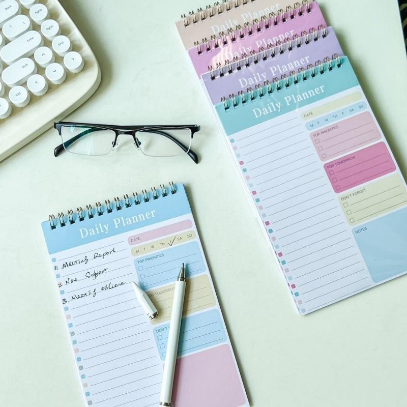 5 Pack to Do List Pad, Undated Daily Planner A5 Notepads, 150 Pages Diary to Do