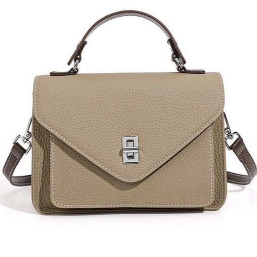 Pattern Cowhide Small Square Bag Women's New Women's Leather Bag Commuter Casual Versatile Shoulder Messenger Bag