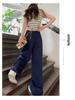 2024 Women's Hong Kong Retro High-Waist Wide-Leg Jeans: Autumn Loose Fit, Slimming Salt System, Casual Street Style