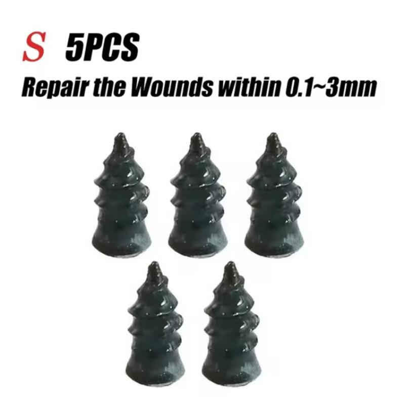 

Універсальний вакуумний набір для ремонту шин для автомобіля, мотоцикла, скутера, гумовий безкамерний ремонтний набір для шин, самовулканізуючі цвяхи для ремонту шин S-5pcs