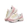 Skechers DLites 1.0 Fabric Synthetic Leather Milk Tea Bear Peach Women Sneakers White Pink 149906-PKYL