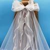 Wedding Tulle Bridal Layered Veil with Vine Trim&Bowknot Elegance Bride Supplies