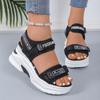 Chunky Platform Sandals For Women 2026 Summer Thick Bottom Sports Sandals Woman Plus Size 42 Fashion Wedge Heel Sandalias Mujer