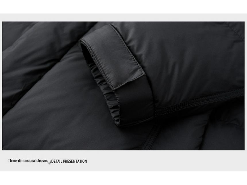 Men's Hooded 90% White Duck Down Jacket - Detachable, Warm Winter Coat