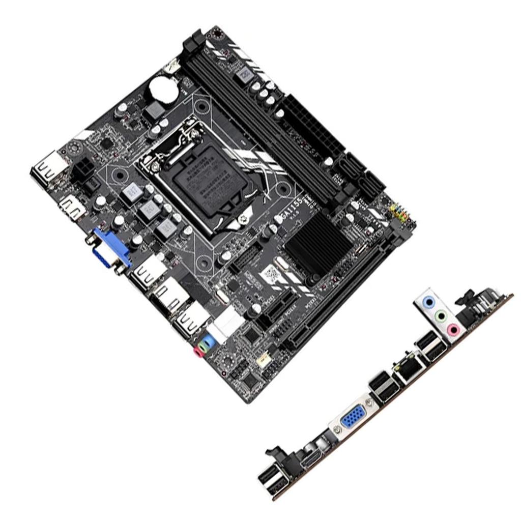 JINGSHA H61M Motherboard Dual channel DDR3 Memory Slots VGA+HD Display Interfaces Support LGA1155 CPU(Core i3 i5 i7)