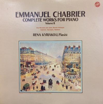 LP Record EMMANUEL CHABRIER , RENA KYRIAKOU - Chabrier: Complete Piano Works Volu H4525V VOX Japan Obi Classical Used