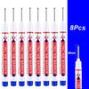 4-100 Stück 2cm Wasserdichte Marker mit langem Kopf Tiefloch-Markerstift für Metall Schreiner Rot/Schwarz/Blau/Grün /Weiß Holzbearbeitungswerkzeuge