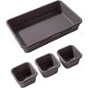8pc Storage Box Kitchen Storage Holder Drawer Dividers Jewelry Trays for Drawers Kitchen Drawer Organizer Desk Drawer Organizer Tray Grey